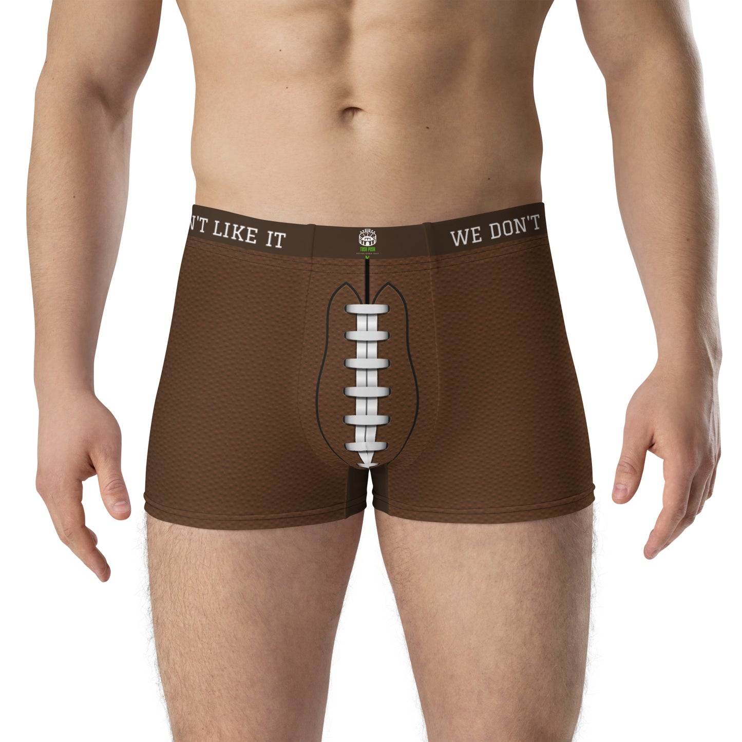 Tush Push™ Football Boxer Briefs for Men, Funny Game Day Underwear for Tailgating, Football Print