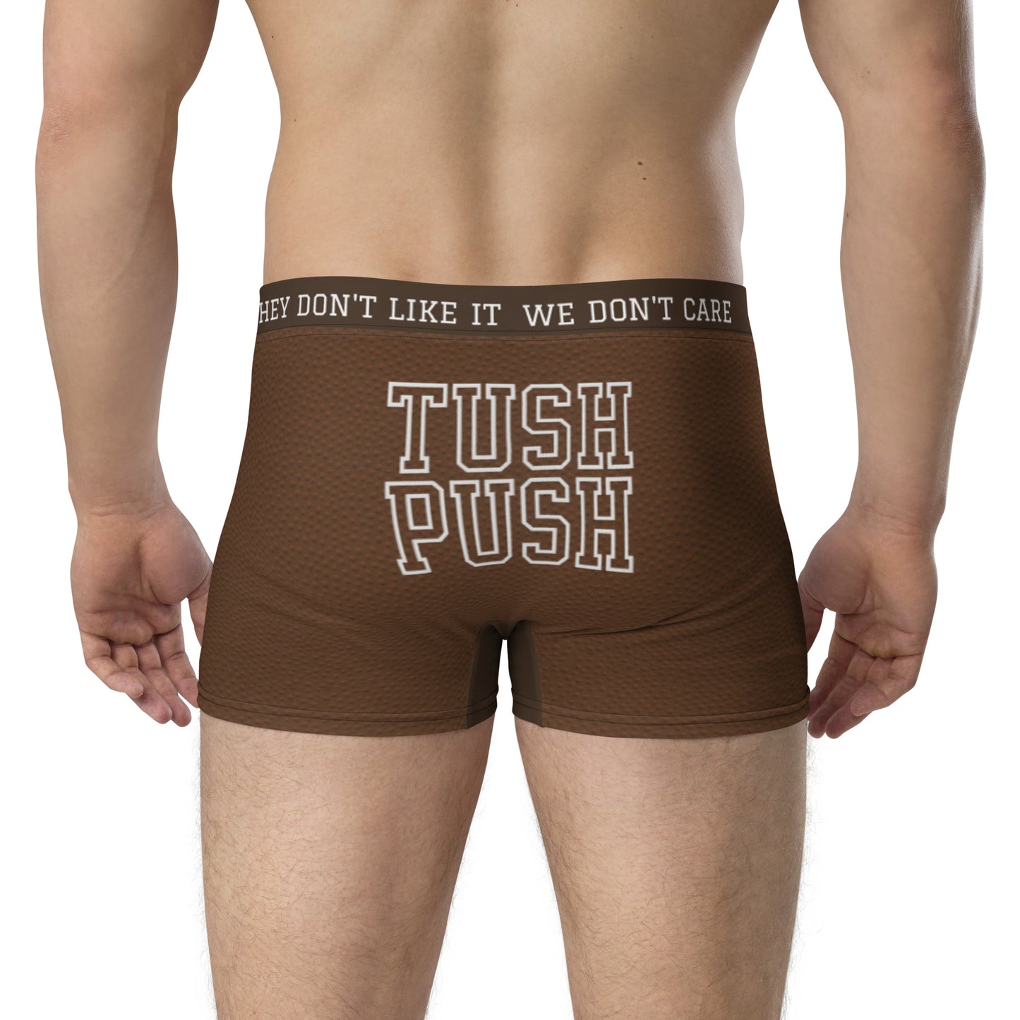 Tush Push™ Football Boxer Briefs for Men, Funny Game Day Underwear for Tailgating, Football Print