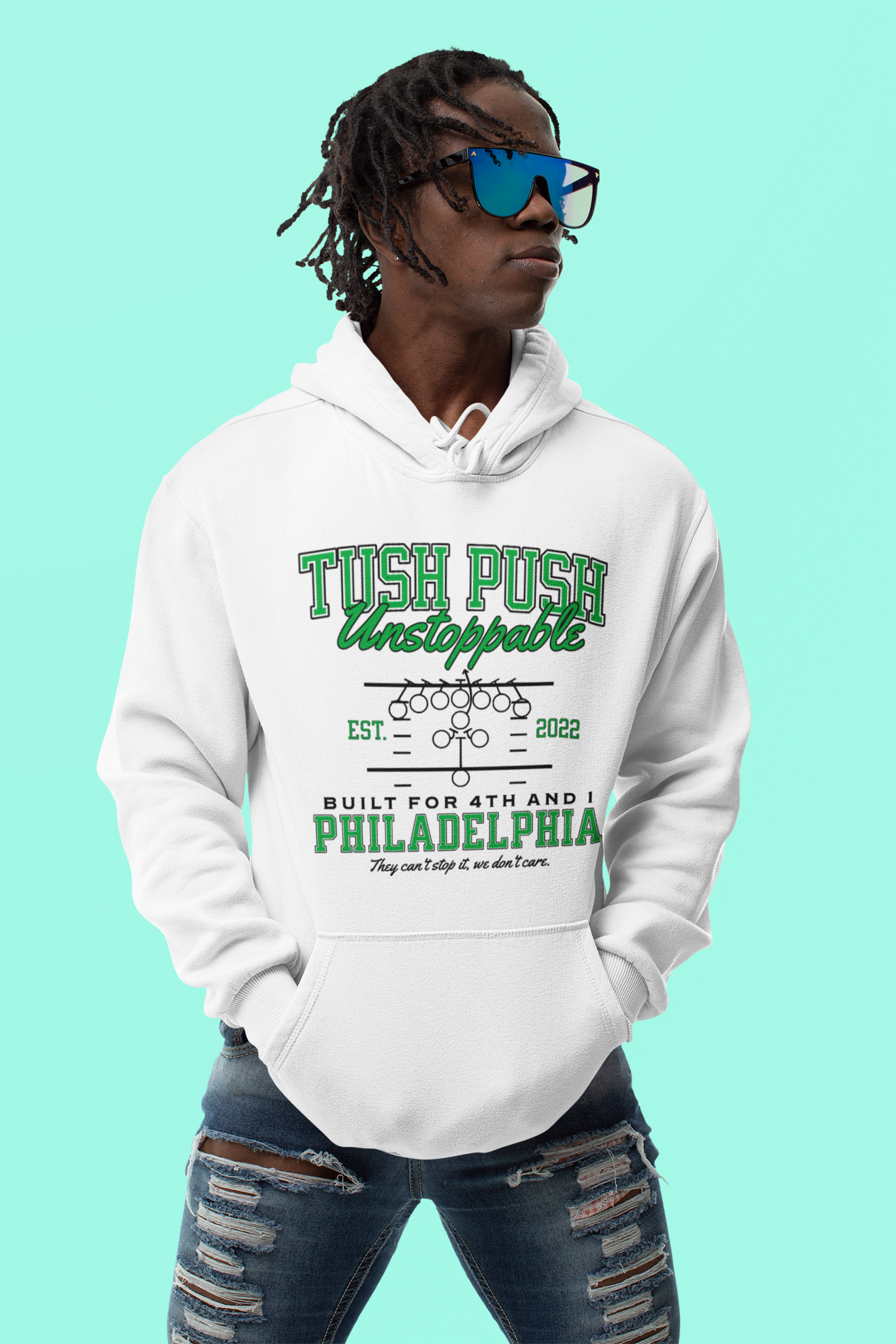 Tush Push® Unstoppable Play, Philly Fall Hoodie, Unisex Fit