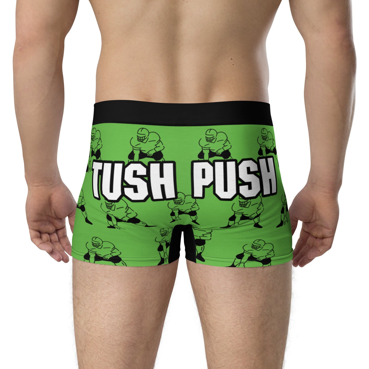 Tush Push™️ Boxer Briefs, “They Dont Like Us, We Dont Care”, Football Underwear, Green