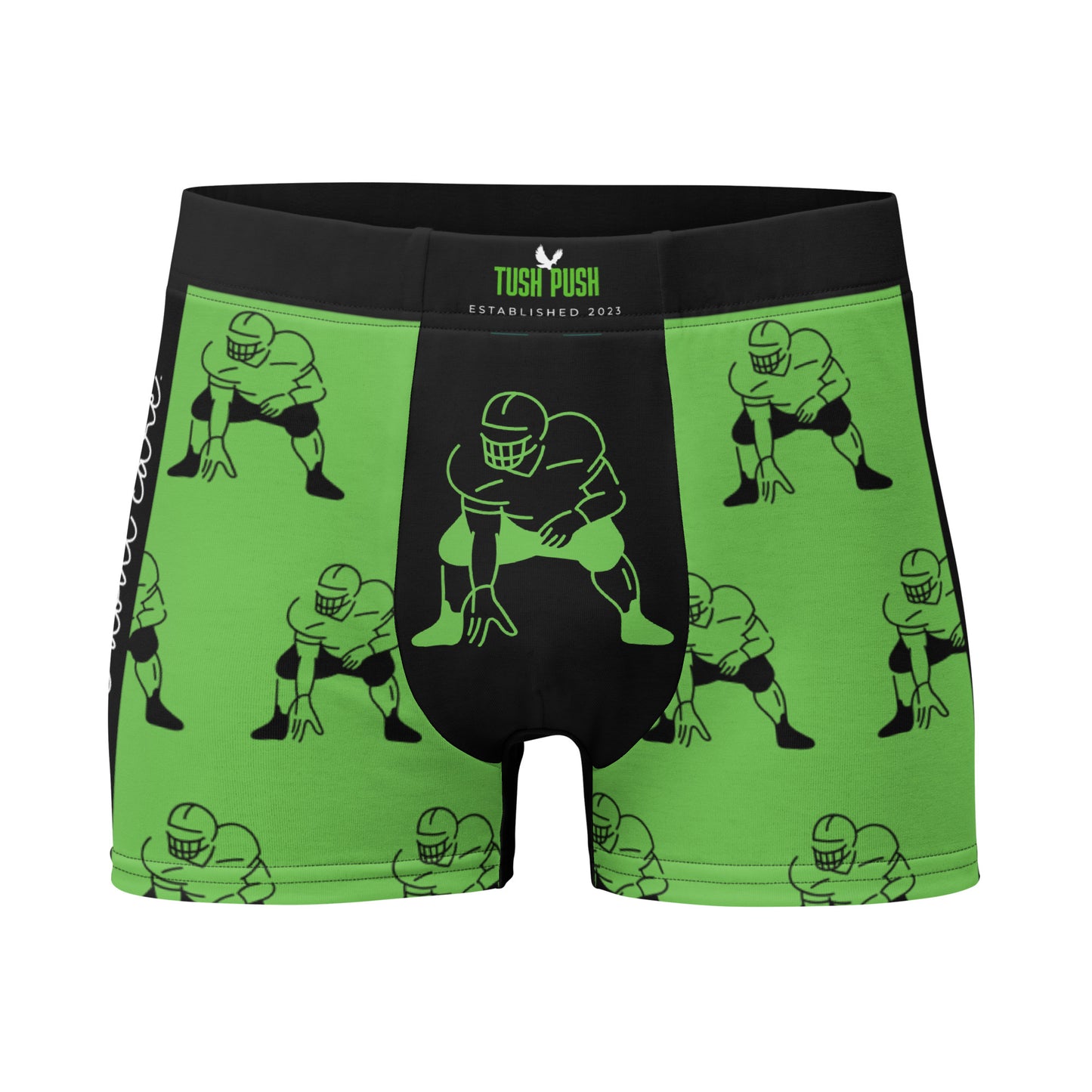 Tush Push™️ Boxer Briefs, “They Dont Like Us, We Dont Care”, Football Underwear, Green