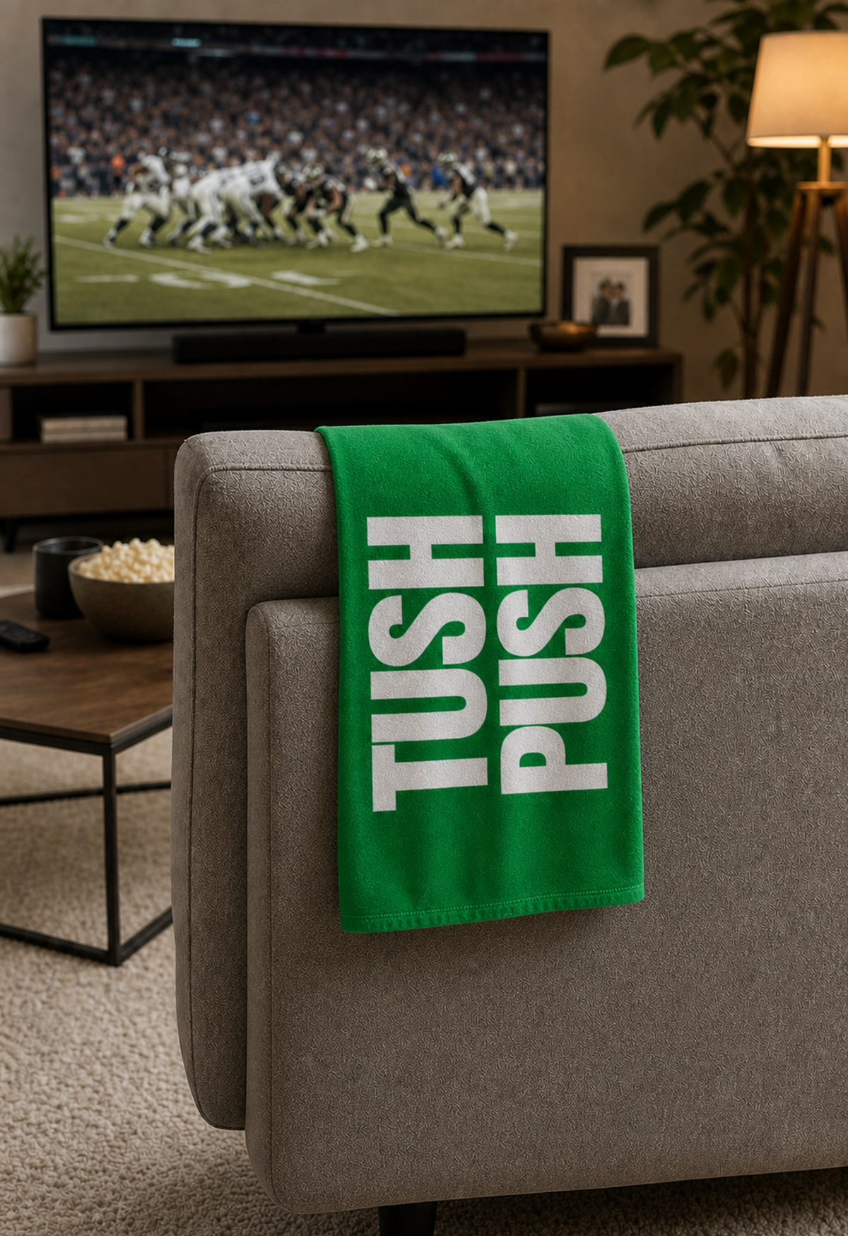 Tush Push® Rally Towel for Football Stadium | Philadelphia Edition, 16"x25" Kelly Green