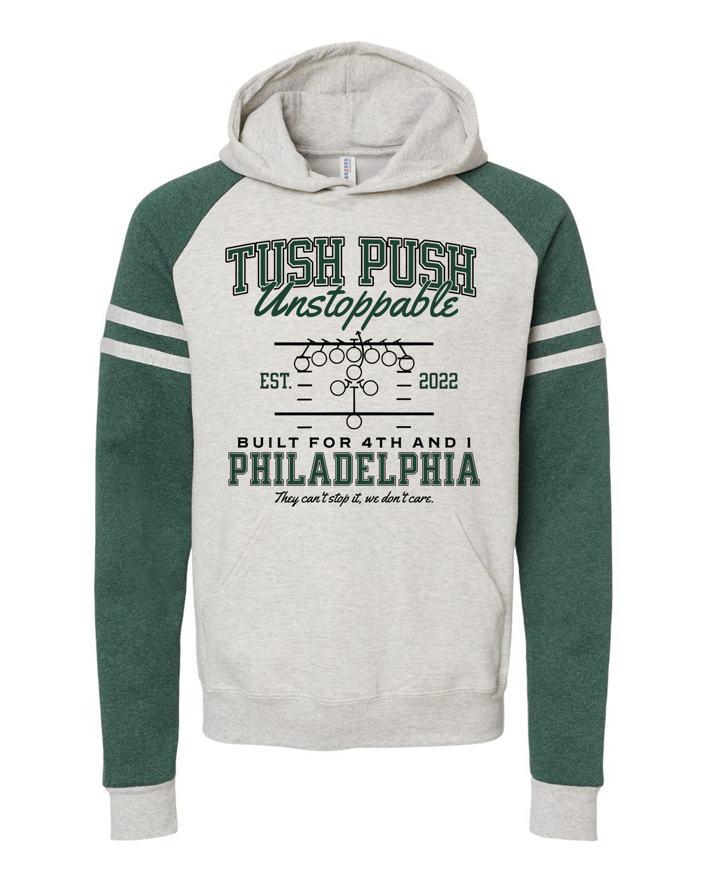 Tush Push Unstoppable Raglan Hoodie – Stadium Edition