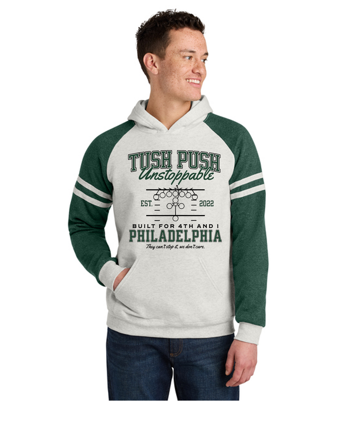 Tush Push Unstoppable Raglan Hoodie – Stadium Edition