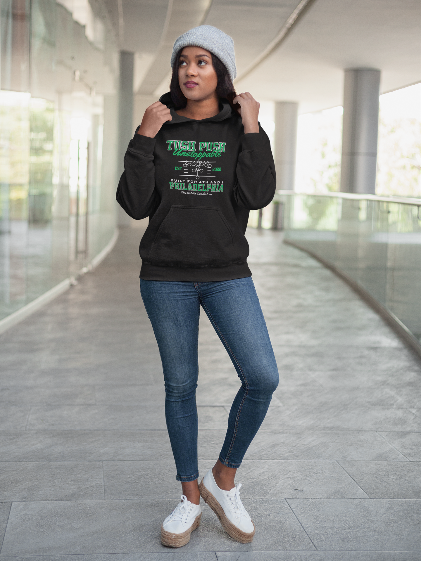 Tush Push® Unstoppable Play, Philly Fall Hoodie, Unisex Fit