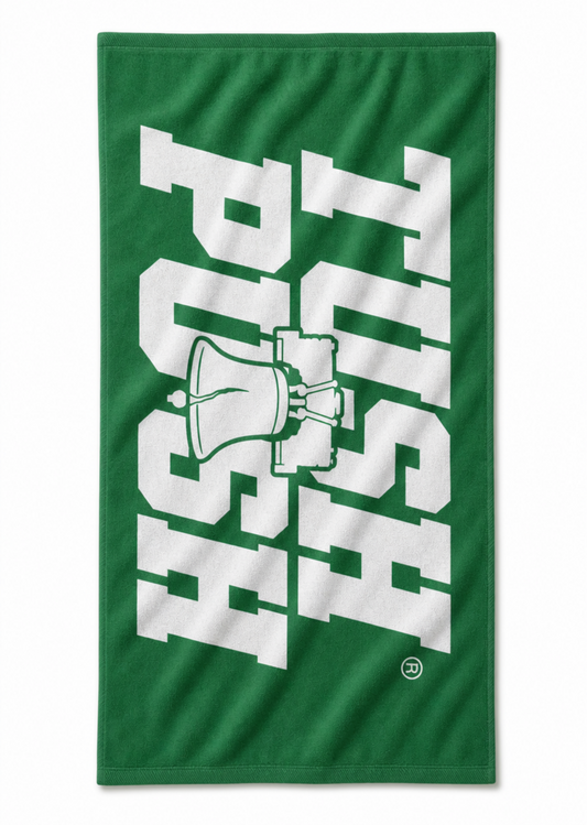 Tush Push® Rally Towel Liberty Bell Edition - 16"x25" Kelly Green