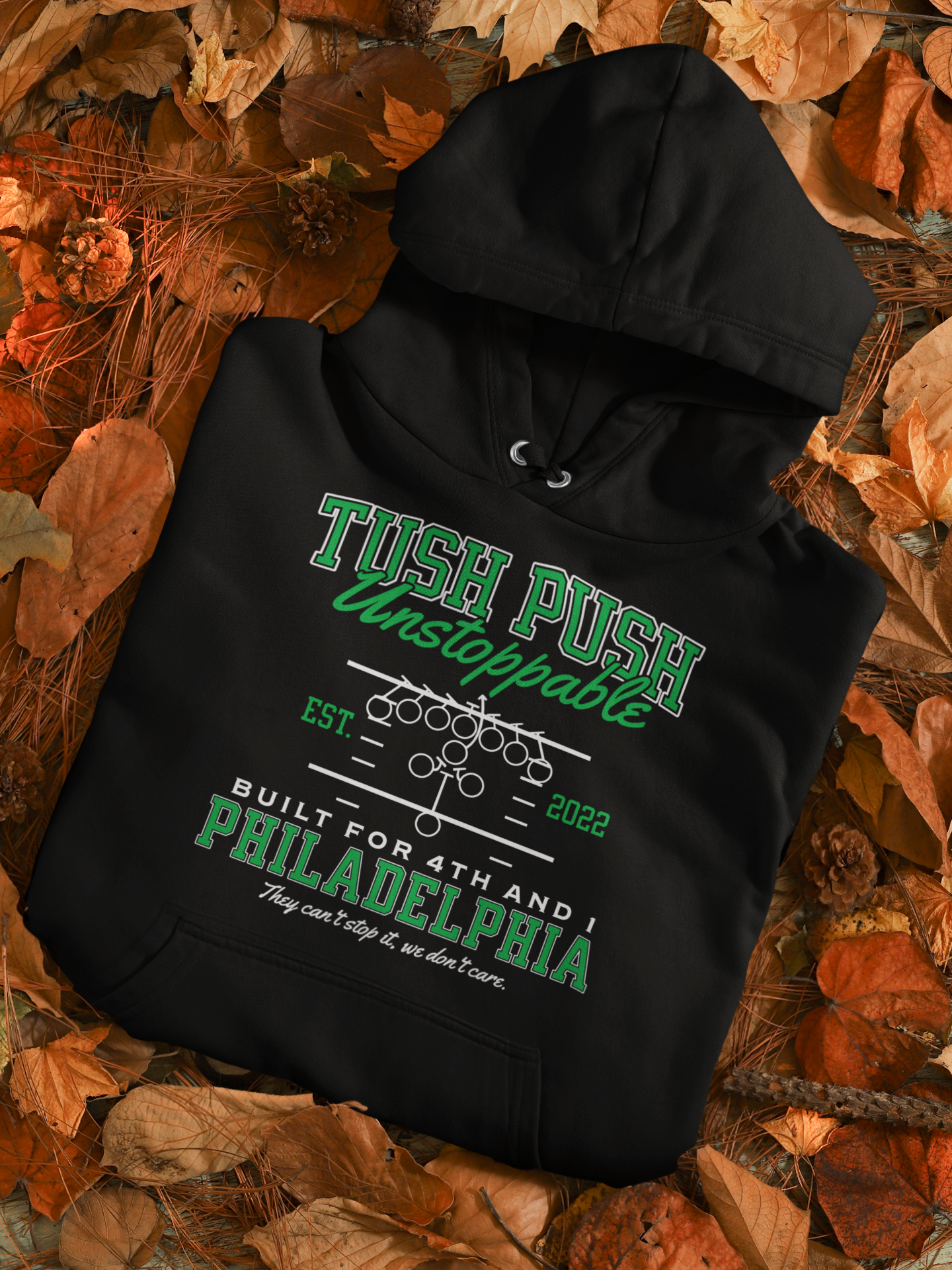 Tush Push® Unstoppable Play, Philly Fall Hoodie, Unisex Fit