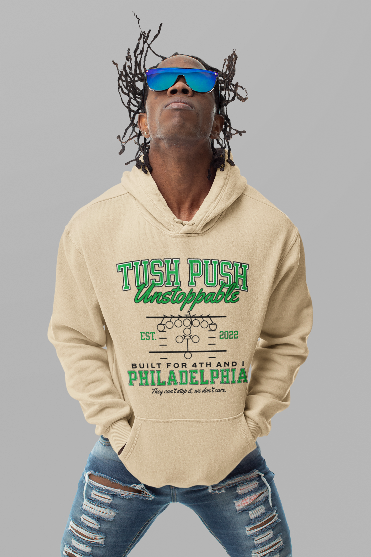 Tush Push® Unstoppable Play, Philly Fall Hoodie, Unisex Fit