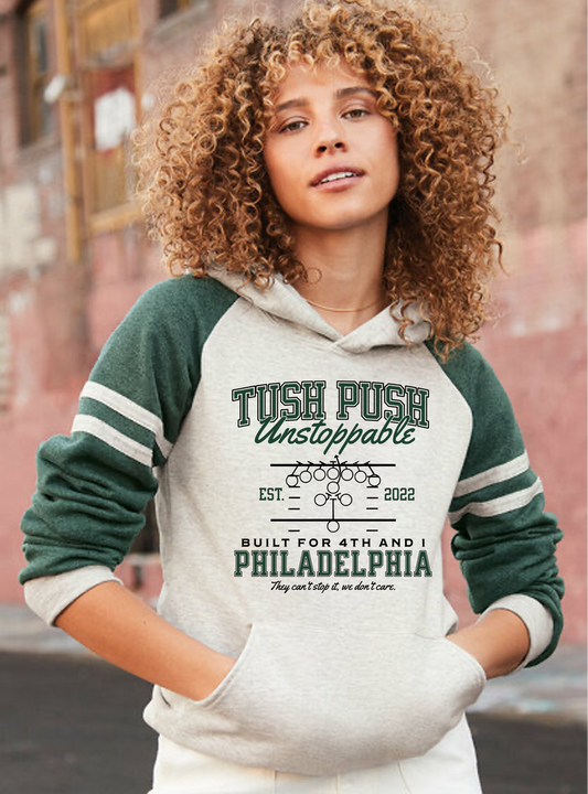 Tush Push Unstoppable Raglan Hoodie – Stadium Edition