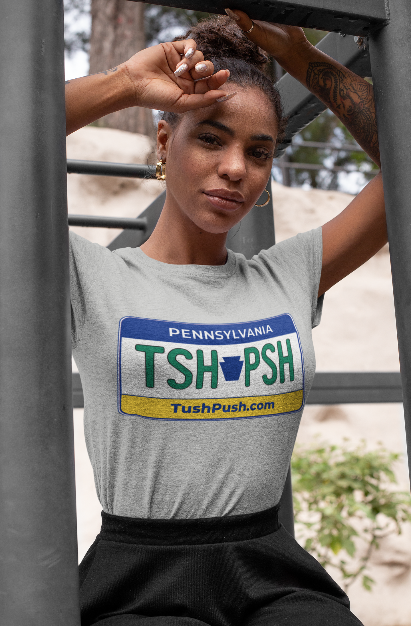 TUSH PUSH™ Pennsylvania License Plate Tee | PA Football Fan Gift Shirt