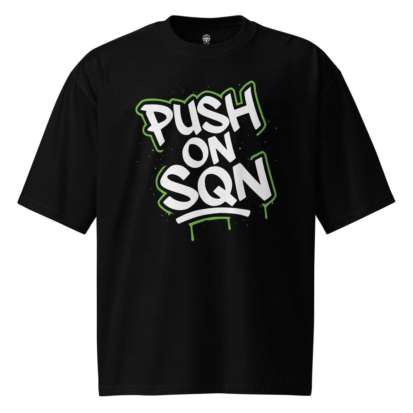 Push On Eagles Shirt, SQN Graffiti Tee, Oversized Philly Tush Push T-Shirt, Saquon-Inspired Philly Fan Gear, Heavyweight Streetwear Urban Tee