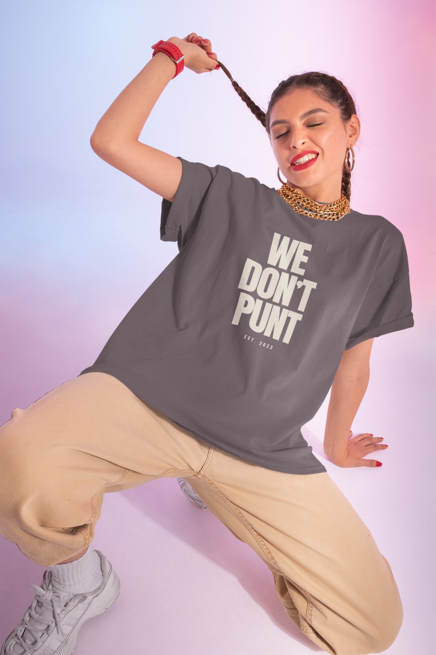 Tush Push® WE DON'T PUNT Tee | Estd. 2023 | Positive Mindset Philly Game Day Shirt