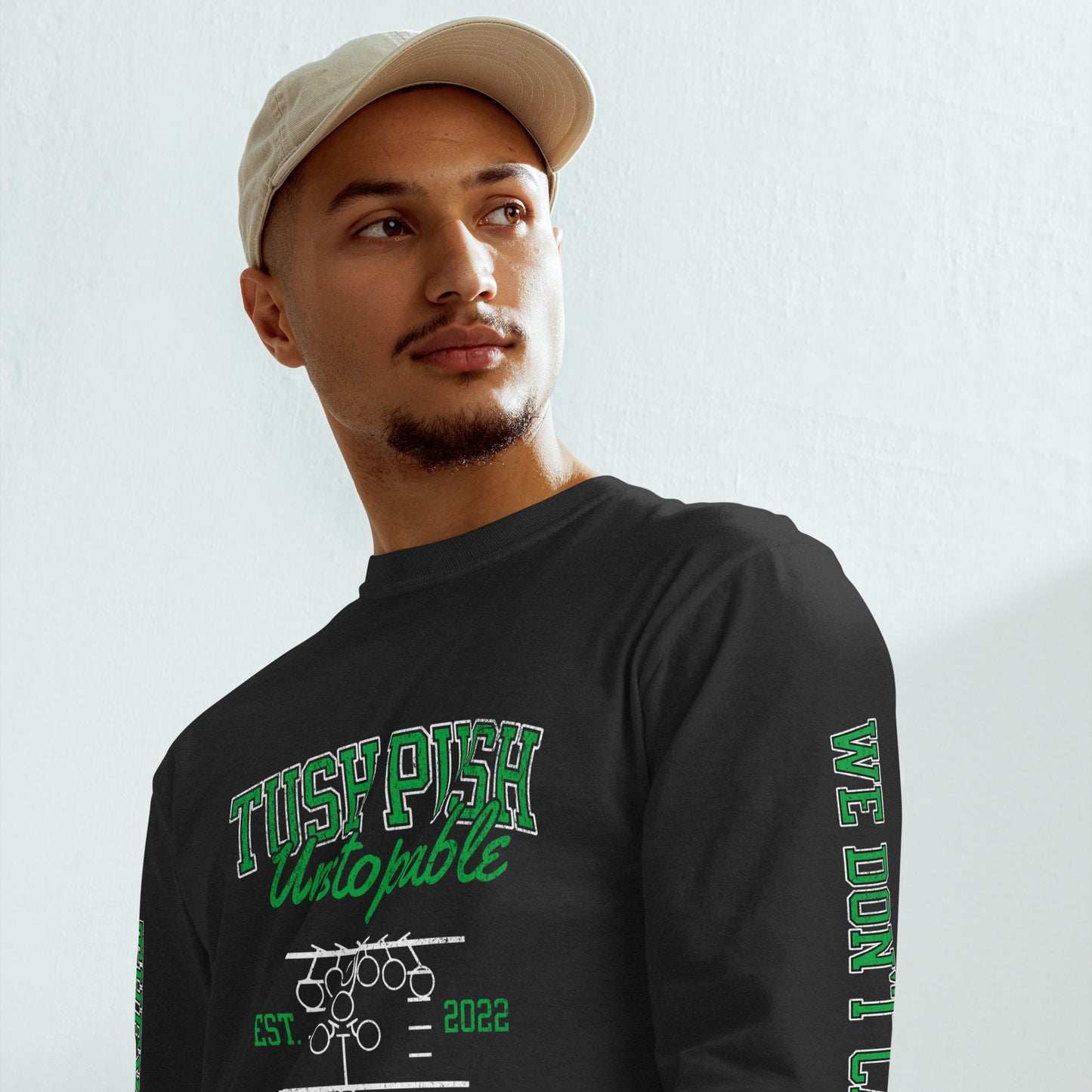 TUSH PUSH™ Long Sleeve Shirt – Philly Football Graphic Tee, Garment Dyed Crewneck, Game Day Philadelphia Shirt