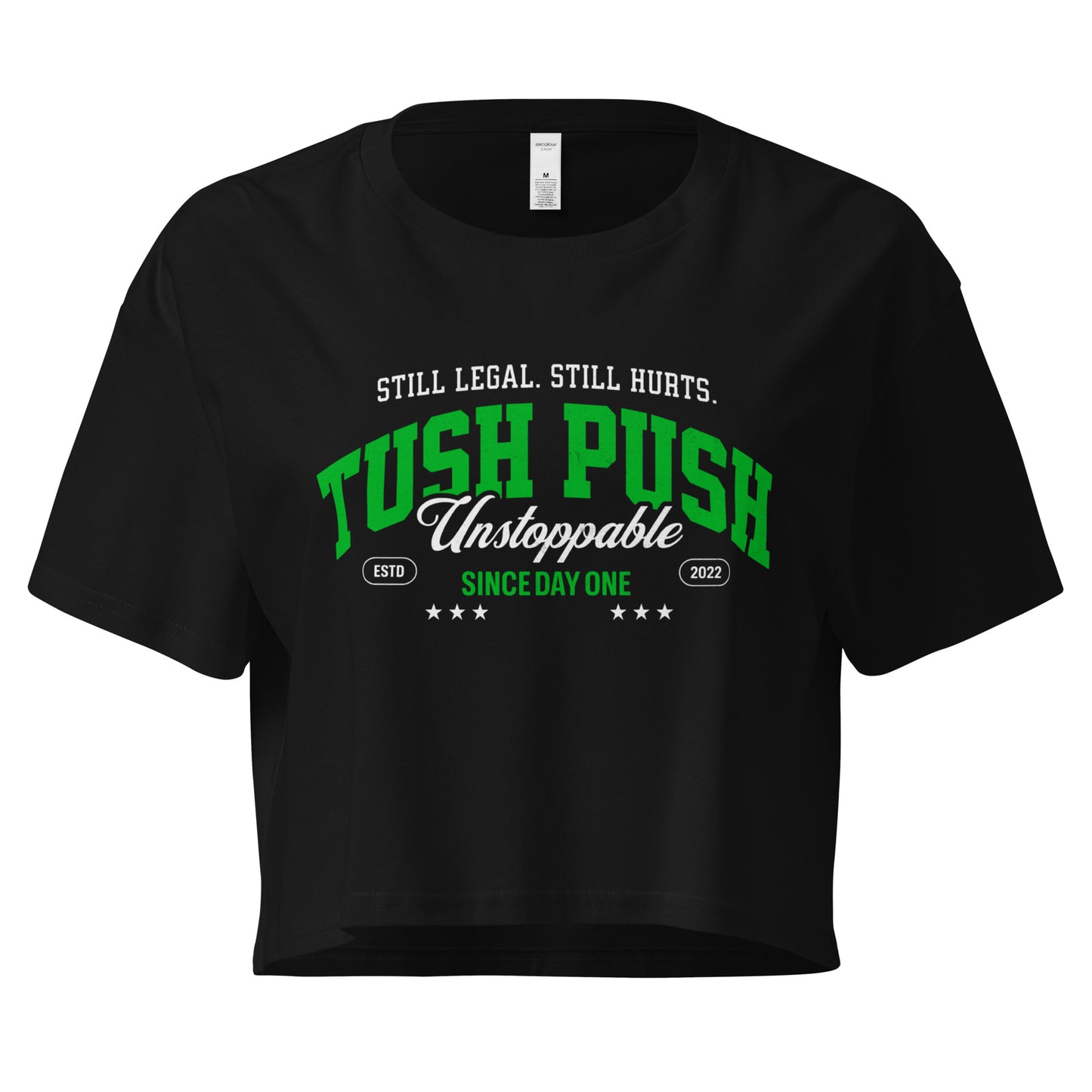 Tush Push Crop Top for Game Day, "Still Legal Still Hurts", Philly Football Womens Crop Tee